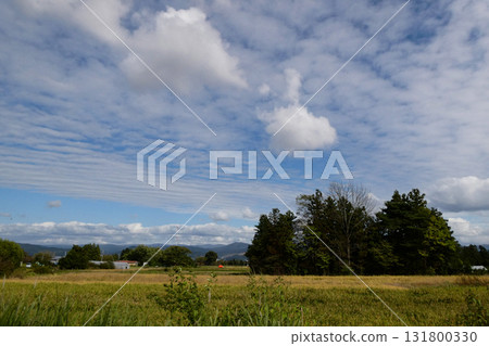 October rural scenery with spreading clouds and a pleasant blue sky October rural scenery with spreading clouds and a pleasant blue sky 131800330