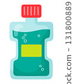 Mouth rinse bottle illustration in flat style. Oral care. . Vector illustration 131800889