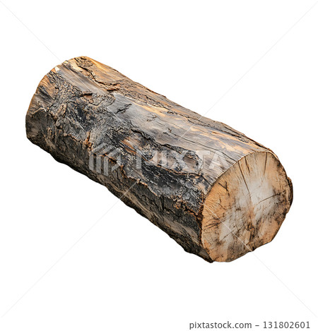 Isolated Detailed Log with Bark on Transparent Background for Design Needs Isolated Detailed Log with Bark on Transparent Background for Design Needs 131802601