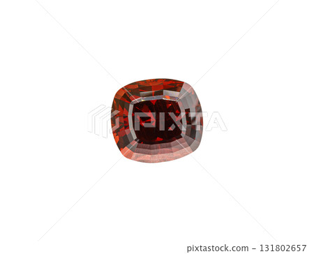 Deep Garnet Gemstone with Square Cut Deep Garnet Gemstone with Square Cut 131802657