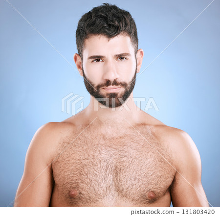 Serious man, face and portrait in skincare hygiene, grooming or facial treatment isolated against a studio background. Male model in beauty cosmetics, spa or self love and care for body on mockup Serious man, face and portrait in skincare hygiene, grooming or facial treatment isolated against a studio background. Male model in beauty cosmetics, spa or self love and care for body on mockup 131803420