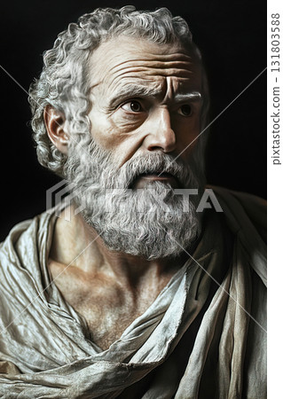 Portrait of Sophocles renowned Athenian playwright and tragedian from ancient Greece 131803588