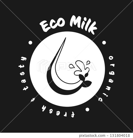 This logo represents a brand focused on providing fresh, organic milk sourced from eco-friendly farms. It emphasizes tastiness and nutrition while promoting sustainability in agriculture. 131804018