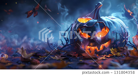 Halloween party elements on solid background, Happy Halloween - Ai Generated Halloween party elements on solid background, Happy Halloween - Ai Generated 131804358