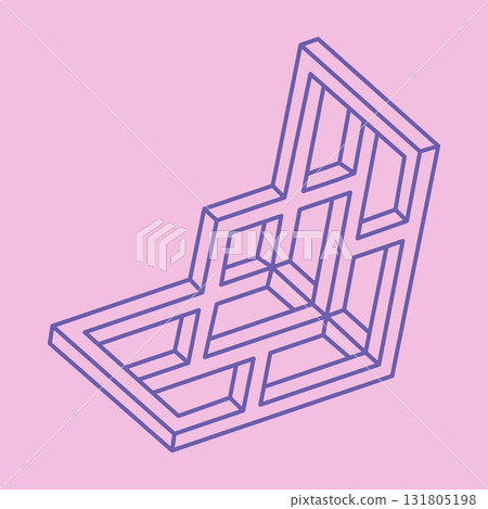 Impossible shapes, optical illusion figures, vector. Escher paradox. Optical art objects. Geometry modern logo. Impossible shapes, optical illusion figures, vector. Escher paradox. Optical art objects. Geometry modern logo. 131805198