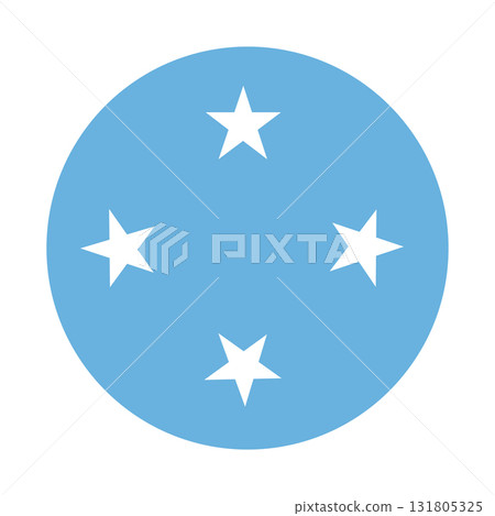 Federated States of Micronesia flag in circle shape. Micronesia flag round icon. Country flag rounded symbol. Nation circular flag button. Federated States of Micronesia flag in circle shape. Micronesia flag round icon. Country flag rounded symbol. Nation circular flag button. 131805325