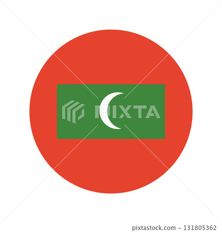 Flag of Maldives circle button. Maldives flag rounded icon. National flag of Maldives. Maldives flag badge. Flag of Maldives circle button. Maldives flag rounded icon. National flag of Maldives. Maldives flag badge. 131805362