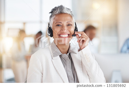 Customer service consulting, portrait and senior woman telemarketing on contact us CRM or telecom. Call center face, happy ecommerce communication and information technology consultant on microphone Customer service consulting, portrait and senior woman telemarketing on contact us CRM or telecom. Call center face, happy ecommerce communication and information technology consultant on microphone 131805692