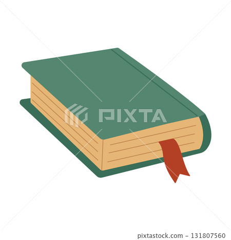 Vector illustration of a book isolated on a white background. Flat style design 131807560