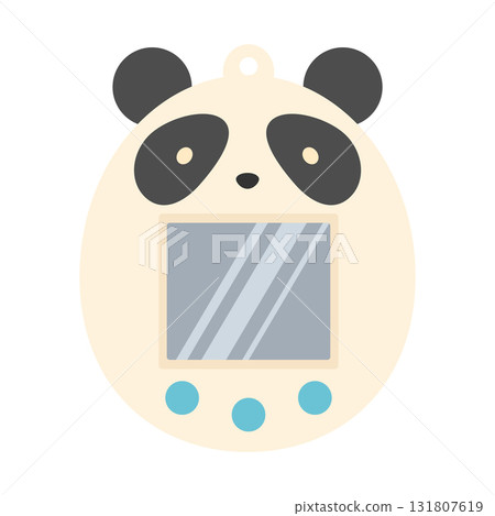 Cute cartoon Tamagotchi. Isolated white background. Flat style vector illustration 131807619