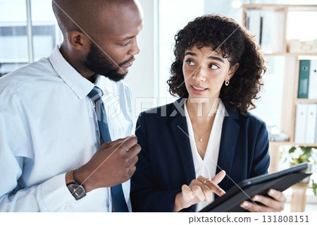 Office tablet, teamwork collaboration and black people review finance portfolio feedback, stock market database or investment. Economy, forex account manager and trader trading NFT, bitcoin or crypto Office tablet, teamwork collaboration and black people review finance portfolio feedback, stock market database or investment. Economy, forex account manager and trader trading NFT, bitcoin or crypto 131808151