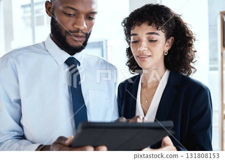 Office tablet, business collaboration and black people review finance portfolio feedback, stock market or investment. Financial economy, forex account manager or trader trading NFT, bitcoin or crypto Office tablet, business collaboration and black people review finance portfolio feedback, stock market or investment. Financial economy, forex account manager or trader trading NFT, bitcoin or crypto 131808153
