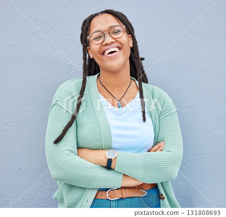 Portrait, happy and black woman with mockup in studio for advertising, space and proud on grey background. Face, smile and girl relax on wall, laugh and excited with product placement on copy space Portrait, happy and black woman with mockup in studio for advertising, space and proud on grey background. Face, smile and girl relax on wall, laugh and excited with product placement on copy space 131808693