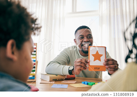 Shape, education and father with children for homework, school activity and learning with toys. Black family, knowledge and happy dad with kids smile for teaching, creative lesson and help at home Shape, education and father with children for homework, school activity and learning with toys. Black family, knowledge and happy dad with kids smile for teaching, creative lesson and help at home 131808919