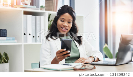 Phone, office and business black woman or hr manager reading happy web post, company social media and mobile app. Worker, employee or Human Resources person, recruitment tech and cellphone networking Phone, office and business black woman or hr manager reading happy web post, company social media and mobile app. Worker, employee or Human Resources person, recruitment tech and cellphone networking 131809242