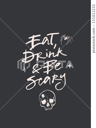 Vector Halloween card with death with Scary Horror Lettering. Hand painted holiday template isolated on black background. Illustration for design, print or background. Halloween poster. Vector Halloween card with death with Scary Horror Lettering. Hand painted holiday template isolated on black background. Illustration for design, print or background. Halloween poster. 131811232