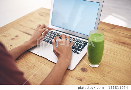 Nutritionist, blog and hands of woman with mockup, post or review on healthy living at home. Social media, health and influencer hand of girl writing online weight loss, wellness or smoothie recipe Nutritionist, blog and hands of woman with mockup, post or review on healthy living at home. Social media, health and influencer hand of girl writing online weight loss, wellness or smoothie recipe 131811954