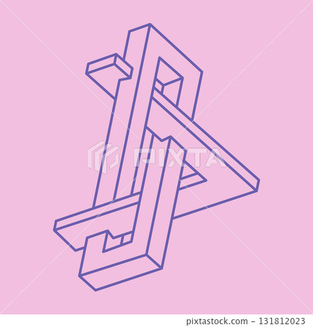Logo. Impossible shape, optical illusion, vector. Optical art objects. Geometric figures. Line art. Logo. Impossible shape, optical illusion, vector. Optical art objects. Geometric figures. Line art. 131812023