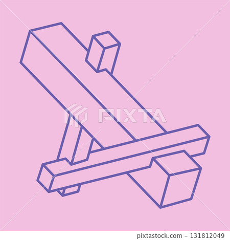 Impossible optical illusion shapes. Logo. Optical art object. Impossible figure. Line art pattern. Unreal geometric objects. Impossible optical illusion shapes. Logo. Optical art object. Impossible figure. Line art pattern. Unreal geometric objects. 131812049