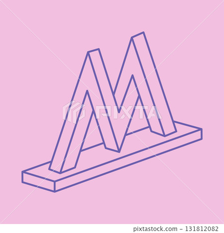 Impossible shapes. Sacred geometry. Optical illusion. Abstract eternal geometric objects. Optical art. Impossible geometry symbol on a pink background. Line art. Escher style. Impossible shapes. Sacred geometry. Optical illusion. Abstract eternal geometric objects. Optical art. Impossible geometry symbol on a pink background. Line art. Escher style. 131812082
