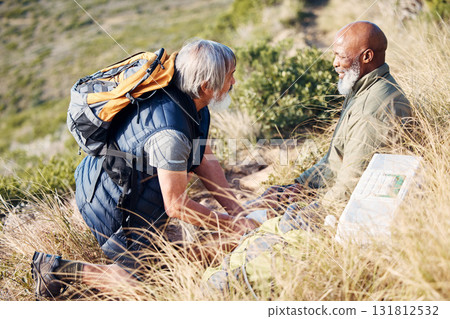 First aid, knee pain and hiking with senior friends in nature for trekking, adventure and fitness. Help, bandage and medical with old men and injury on trail for backpacking, discovery and emergency First aid, knee pain and hiking with senior friends in nature for trekking, adventure and fitness. Help, bandage and medical with old men and injury on trail for backpacking, discovery and emergency 131812532