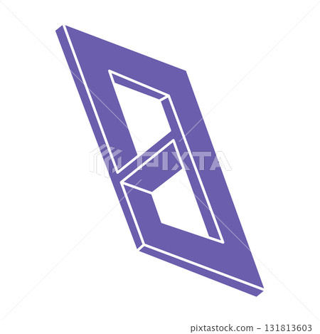 Optical illusion logo. Impossible shapes. Sacred geometry figures. Abstract eternal geometric objects. Impossible endless outline shapes. Optical art. Impossible geometry shape on a white background. Optical illusion logo. Impossible shapes. Sacred geometry figures. Abstract eternal geometric objects. Impossible endless outline shapes. Optical art. Impossible geometry shape on a white background. 131813603