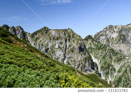 Fukiagen seen from the Happo Ridge of Mount Karamatsu in the Northern Alps 131815765