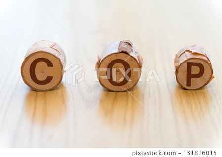 The word COP written on a log The word COP written on a log 131816015