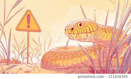 Beware of snakes illustration 131816345