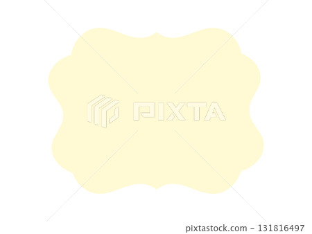 邊框插圖素材，淡黃色，簡約向量PNG透明格式 131816497
