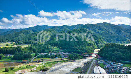 富山縣東部黑部川沖積扇的起點愛本橋週邊地區 131816625