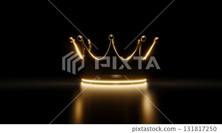 金色王冠的明暗對比象徵著權力和榮耀。 131817250