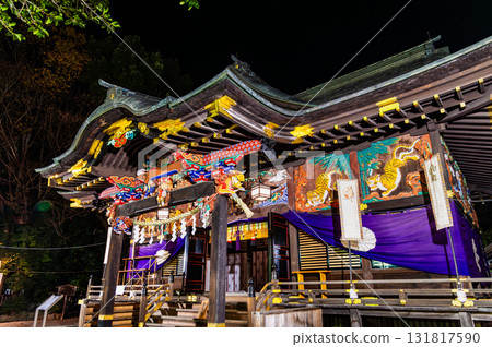 Chichibu Shrine Main Hall at Night Festival in Saitama 131817590