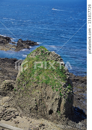 Cape Tappi in summer: View of the strange rock formations from the Tappizaki Stairway Promenade Cape Tappi in summer: View of the strange rock formations from the Tappizaki Stairway Promenade 131817726