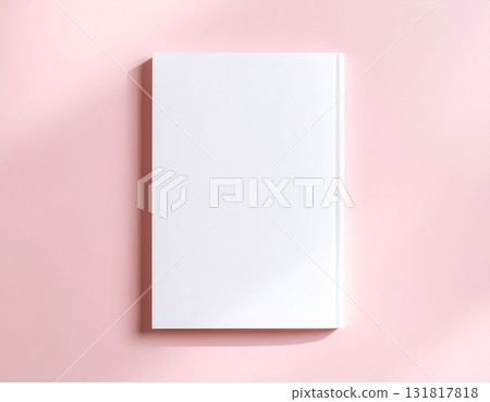 Blank Book Mockup Pink Background Minimalist Design Blank Book Mockup Pink Background Minimalist Design 131817818