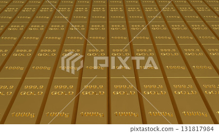 The Gold Bar for Business concept 3d Rendering. 131817984