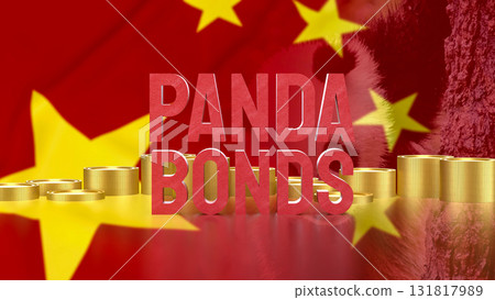 The Panda Bonds for Chinese Business concept 3d Rendering. 131817989