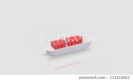 The Ship for Transport or Business concept 3d Rendering. 131818001