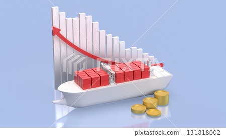 The Ship for Transport or Business concept 3d Rendering. 131818002