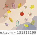 暗淡的背景下的各種秋葉和蘋果 131818199