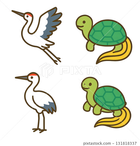 Turtle illustration set walking 131818337