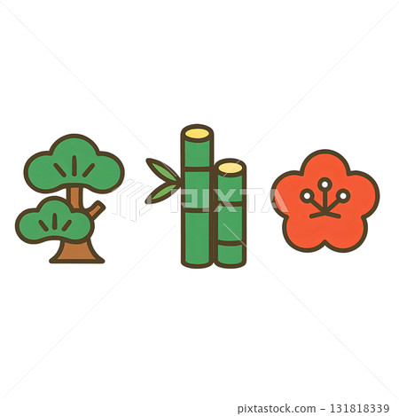 New Year's simple illustration 131818339