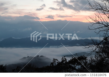Mountains floating in the sea of clouds Mountains floating in the sea of clouds 131818476