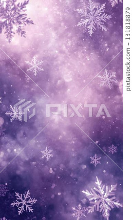 背景素材_雪花圖片（紫色） 131818879