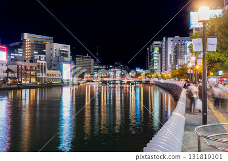 Hakata at night: Nakagawa River, Nakasu, and Tenjin 131819101