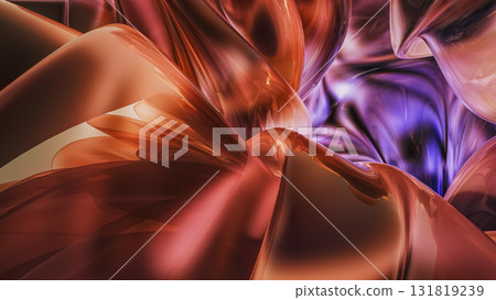 Flowing Abstract Composition with Soft Twists and Light Reflection Flowing Abstract Composition with Soft Twists and Light Reflection 131819239
