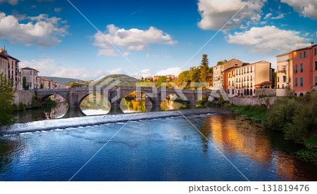 Beautiful bridges over canals in Europe 131819476