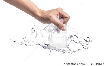 Hand crushing a plastic cup | No background, transparent PNG Hand crushing a plastic cup | No background, transparent PNG 131819604