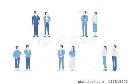 來自不同部門的陷入困境的商人 131819802