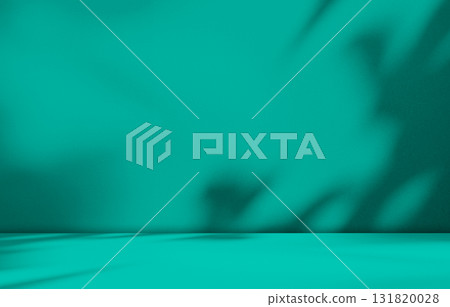 Green Shadow Backdrop Background Product Light Leaf Wall Podium Abstract Leaves Minimal Table Presentation Summer Tropic, Loft Backdrop Platform Pastel Gradient Two Tone Studio Floor Scene Bar. 131820028